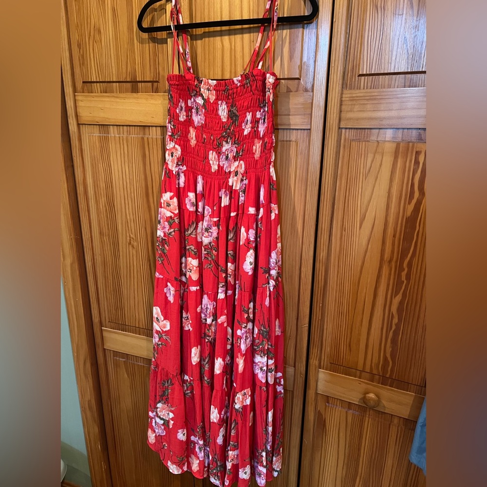 Abercrombie & Fitch Red Floral Dress